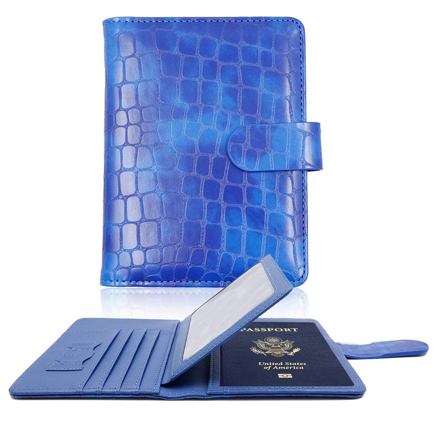 Portefeuille de Voyage Passeport CrocoFold