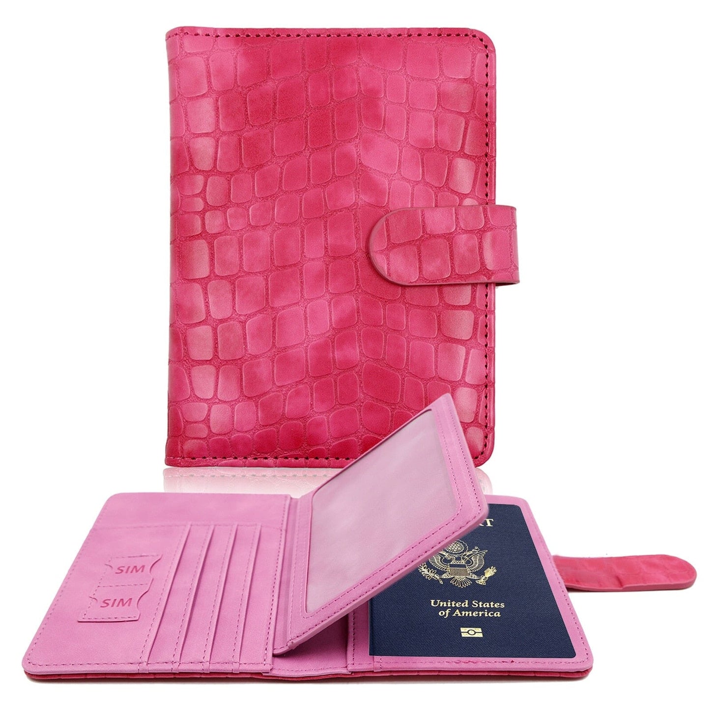 Portefeuille de Voyage Passeport CrocoFold