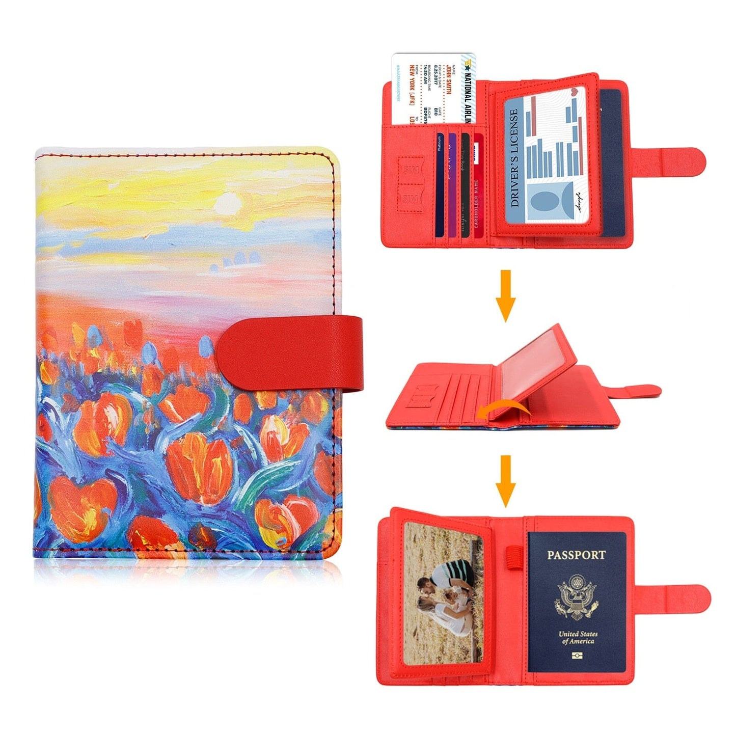 Portefeuille de Voyage Femme Tulipes - Édition Spéciale