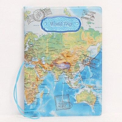 Protège-Passeport Blue World Voyage Map