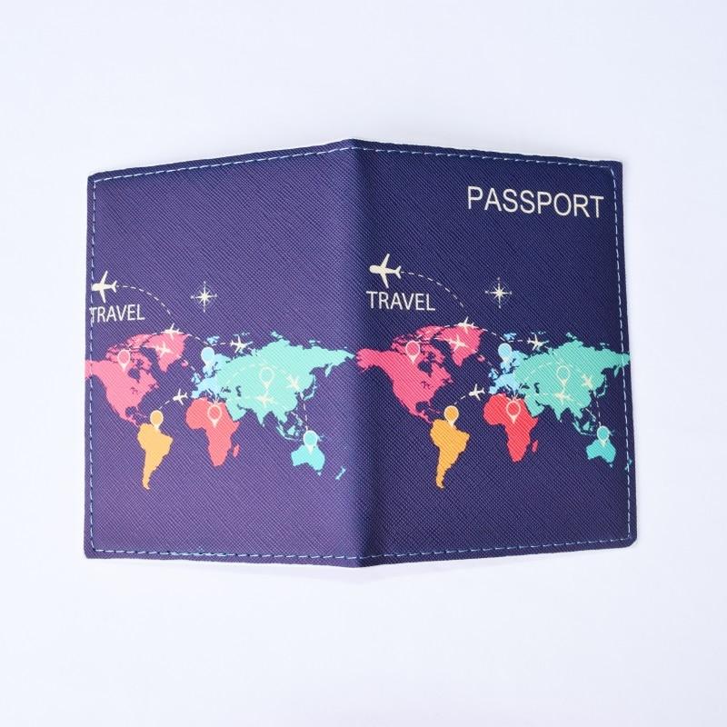 Protège-Passeport Voyage en Couleurs sur la Carte du Monde