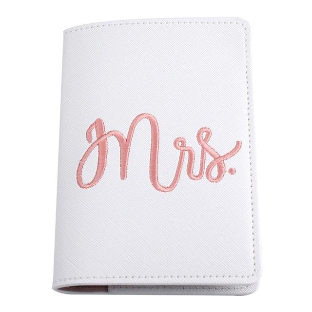 Protège Passeport - Mrs. (Blanc & Rose) - Édition Voyage