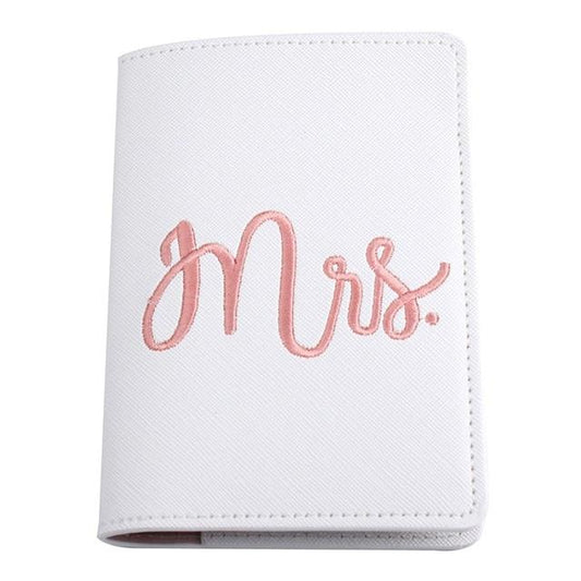 Protège Passeport - Mrs. (Blanc & Rose) - Édition Voyage