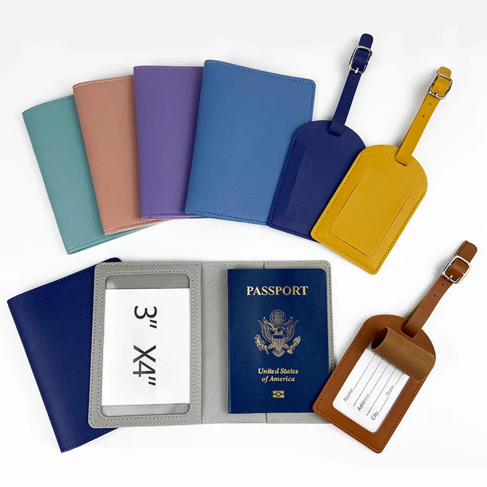 Ensemble Voyage Personnalisé: Protège Passeport et Étiquette Valise