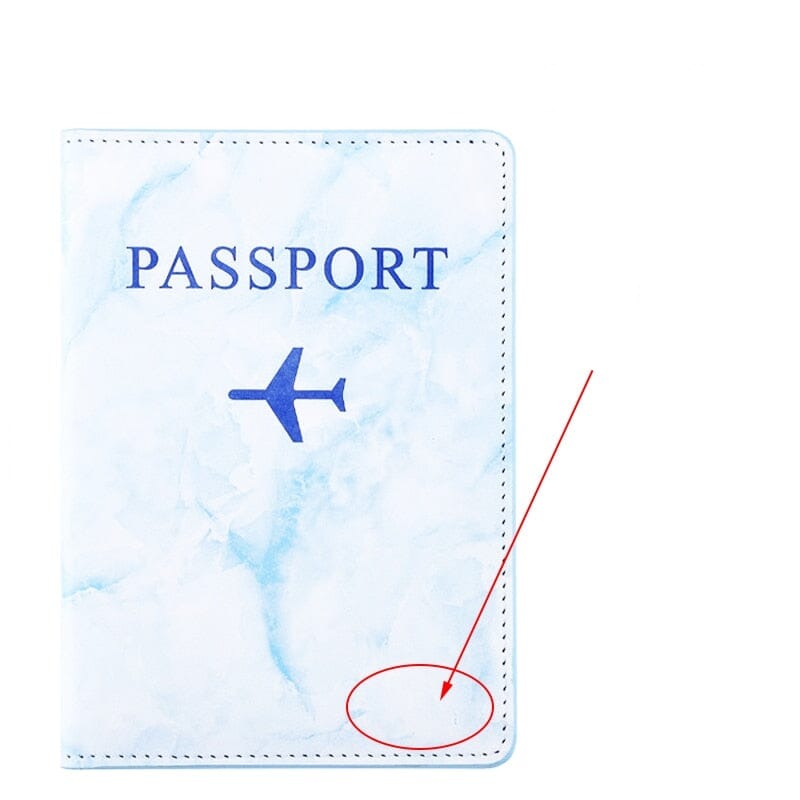 Protège-Passeport Personnalisé - Avion en Marbre
