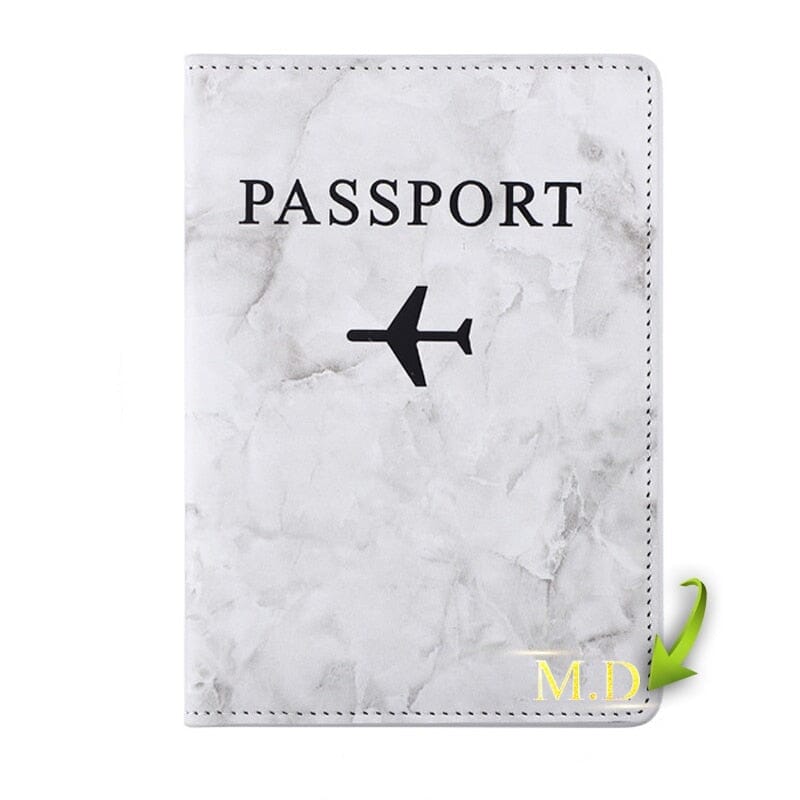 Protège-Passeport Personnalisé - Avion en Marbre