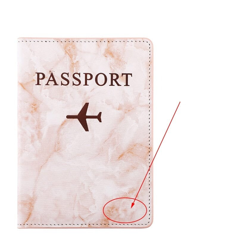 Protège-Passeport Personnalisé - Avion en Marbre