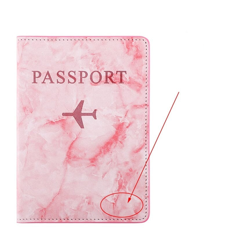 Protège-Passeport Personnalisé - Avion en Marbre