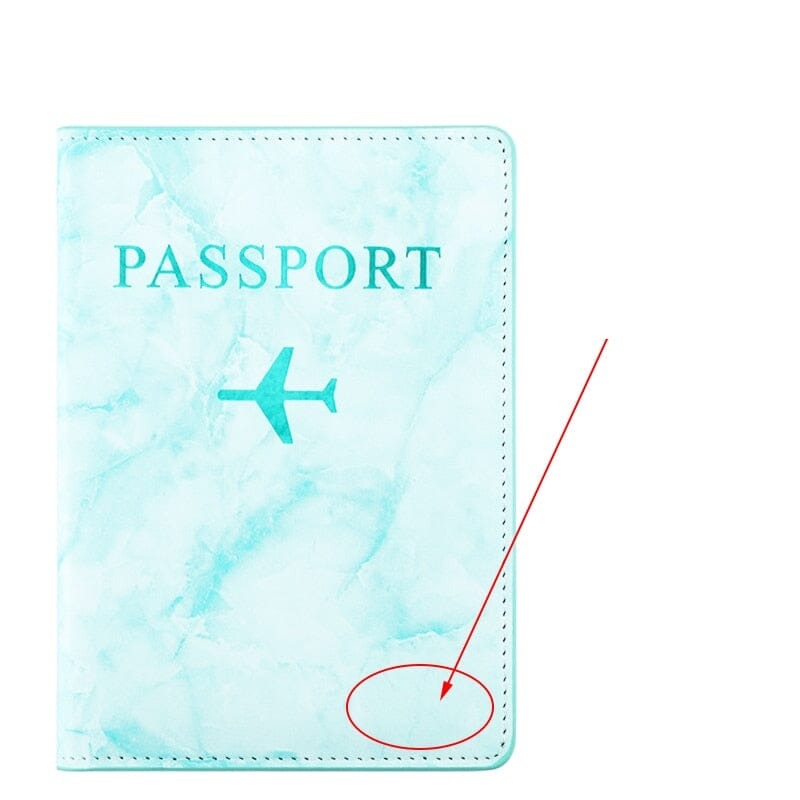 Protège-Passeport Personnalisé - Avion en Marbre