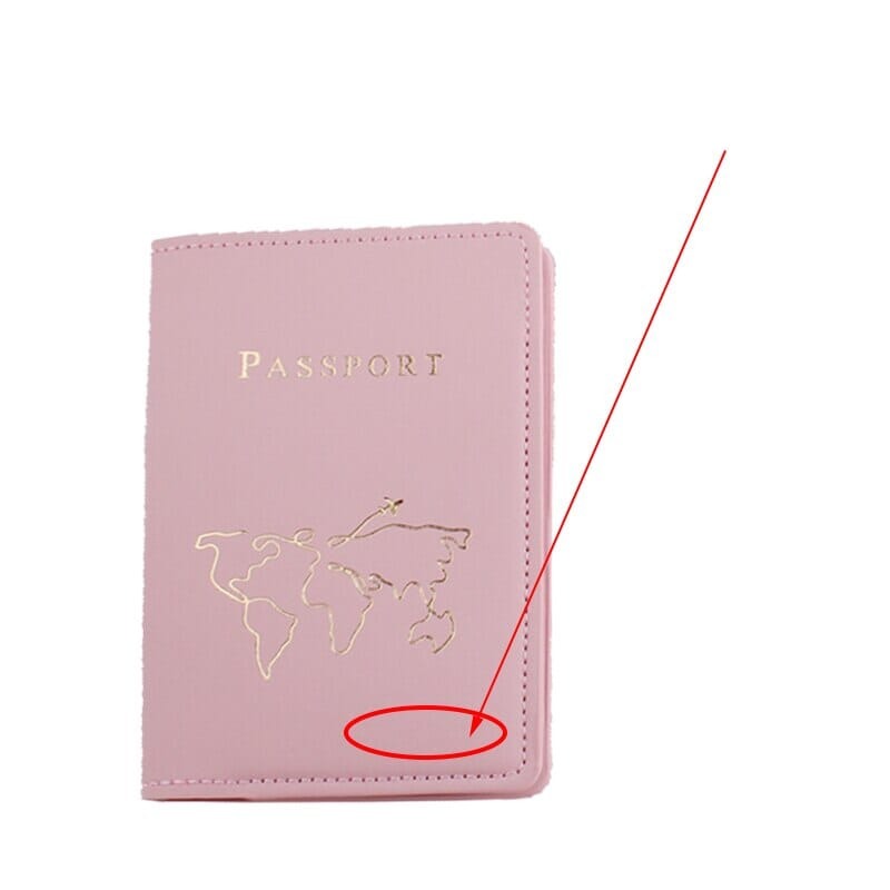 Protège-Passeport Personnalisé - Carte du Monde Élégante