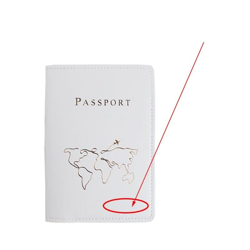 Protège-Passeport Personnalisé - Carte du Monde Élégante