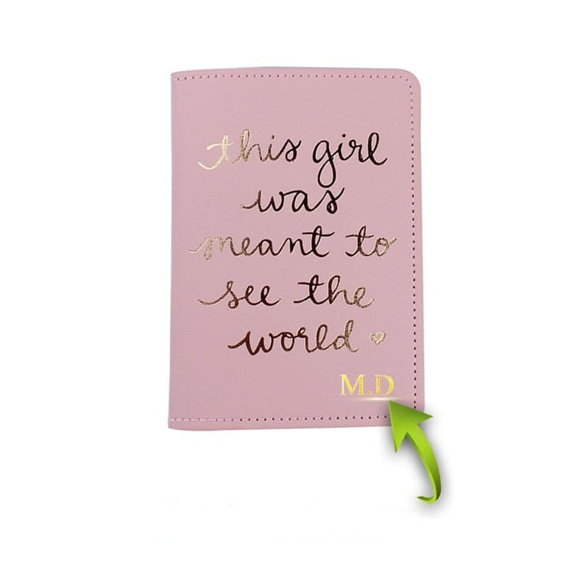 Protège-Passeport Personnalisé Femme - This Girl Was Meant To See The World ✈️