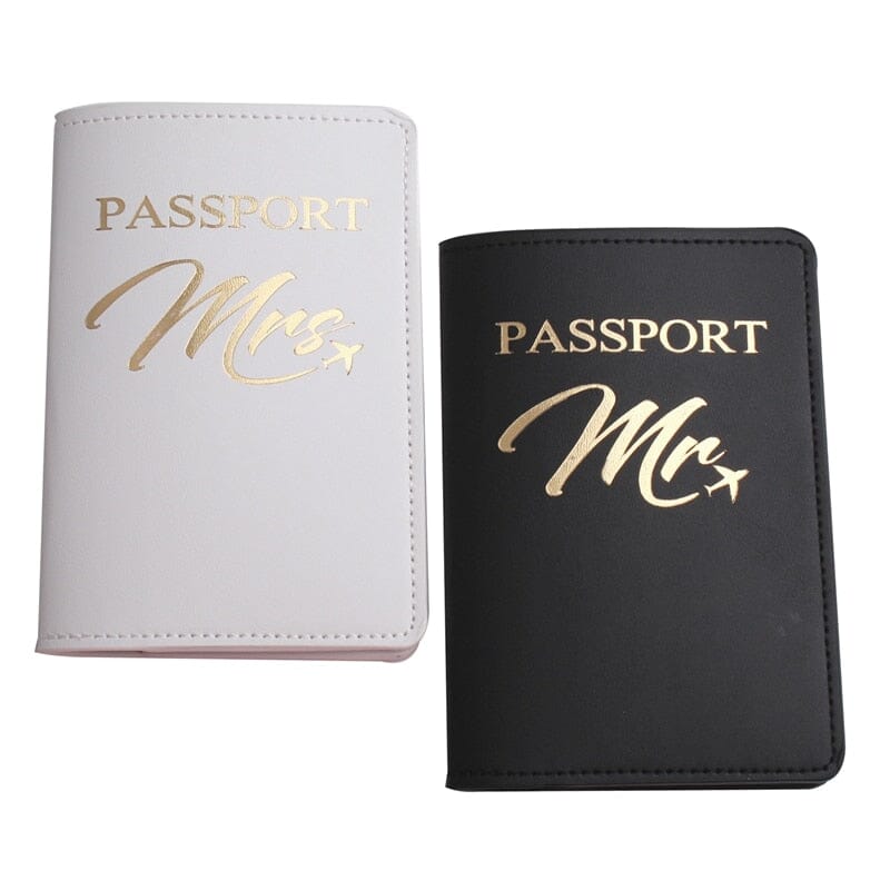Ensemble Protège-Passeports et Étiquettes Valise Couple - Mr & Mrs