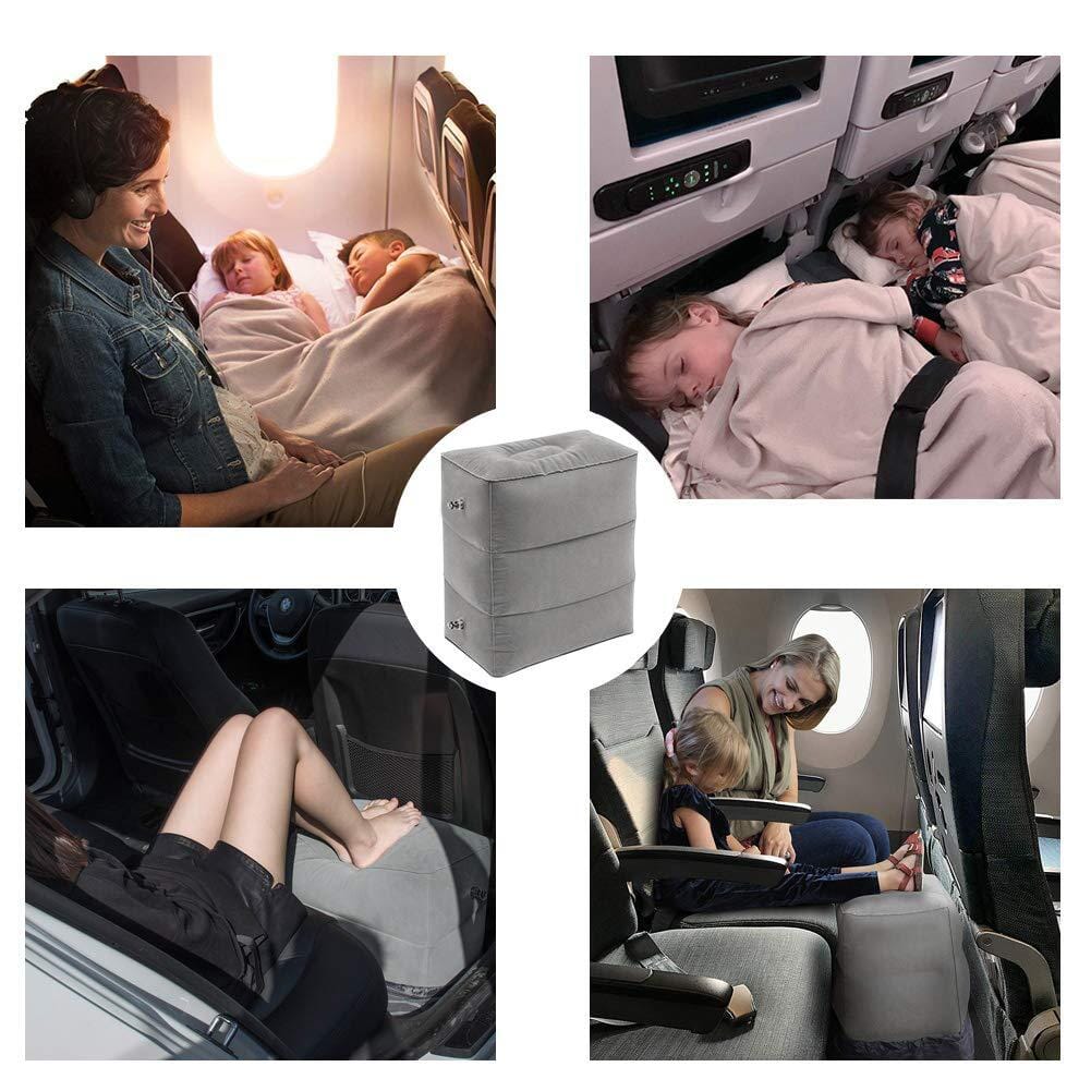 Repose-Pieds Voyage Gonflable - Coussin Avion & Voiture