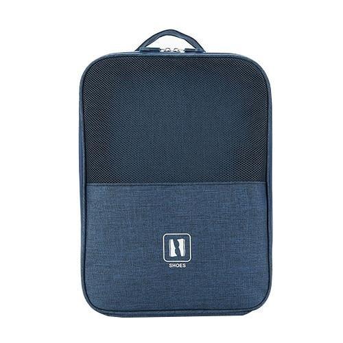 Sac de Rangement pour Chaussures de Voyage - TravelBasics (Bleu Marine)