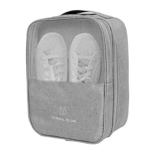 Sac à Chaussures de Voyage - Explorez le Monde en Mouvement (Gris)
