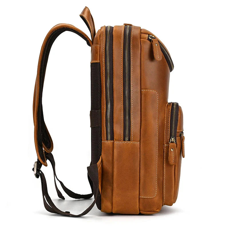 Sac à Dos en Cuir pour Homme, Idéal pour Voyager