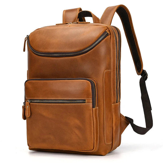 Sac à Dos en Cuir pour Homme, Idéal pour Voyager