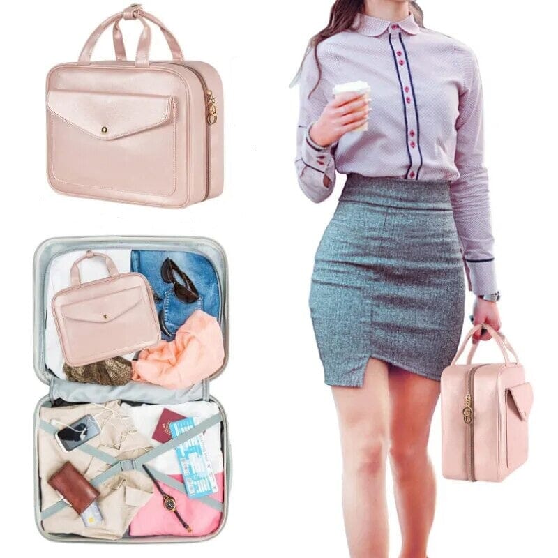 Trousse de Voyage Cosmétique Rose pour Femme
