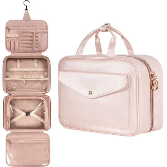 Trousse de Voyage Cosmétique Rose pour Femme