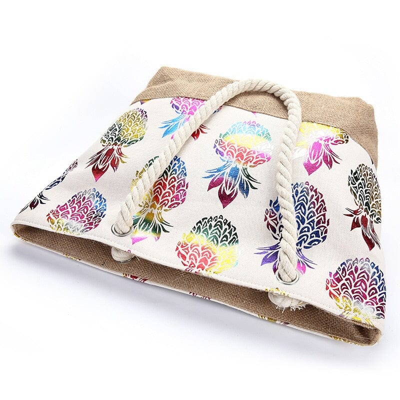 Sac de Plage Femme - Bohême Ananas - Collection Voyage
