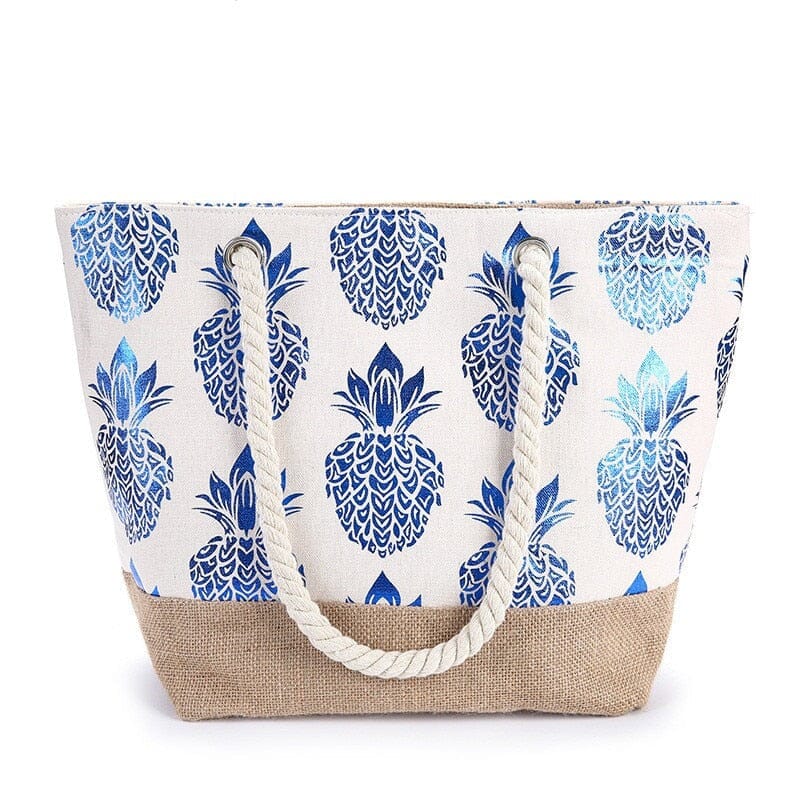 Sac de Plage Femme - Bohême Ananas - Collection Voyage