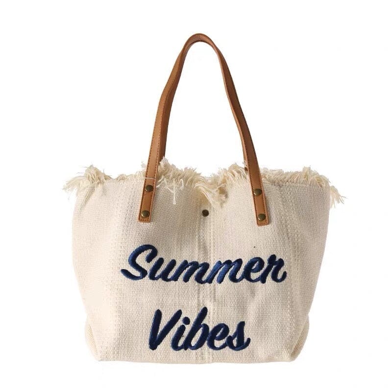 Sac de Plage Femme - Tote Bag Summer Vibes & Co