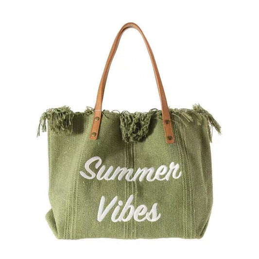 Sac de Plage Femme - Tote Bag Summer Vibes & Co