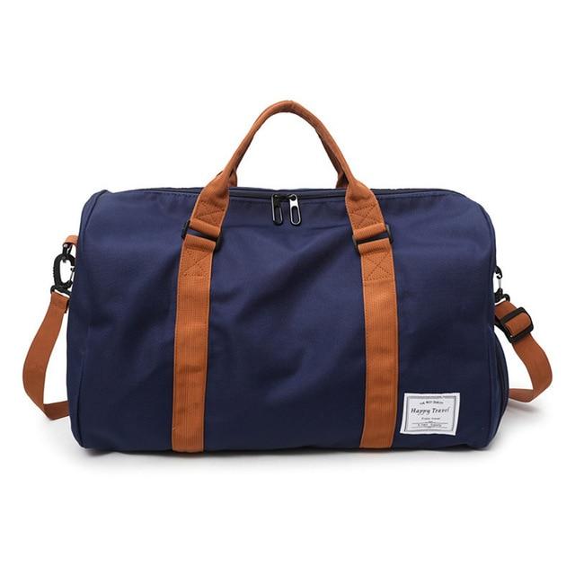 Sac de Voyage avec Compartiment Chaussures - Happy Travel - Bleu Marine