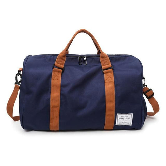 Sac de Voyage avec Compartiment Chaussures - Happy Travel - Bleu Marine
