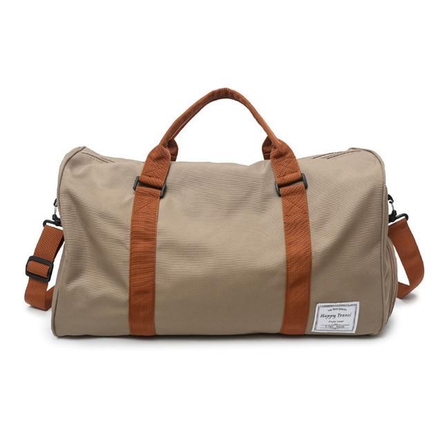 Sac de Voyage avec Compartiment Chaussures - Happy Travel (Camel)