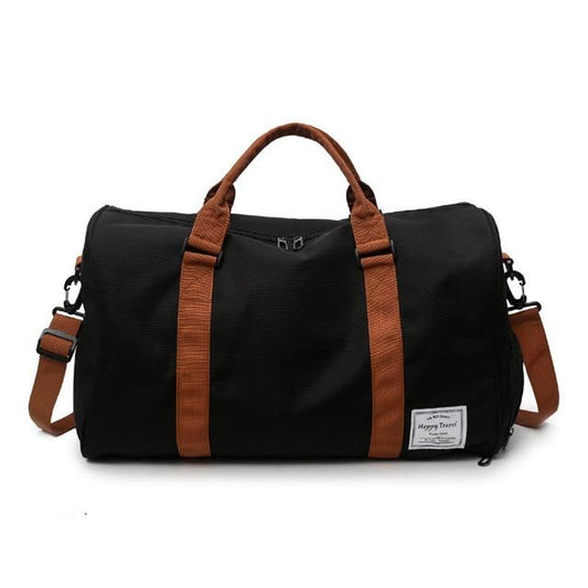 Sac de Voyage avec Compartiment Chaussures - Voyage Heureux (Noir)
