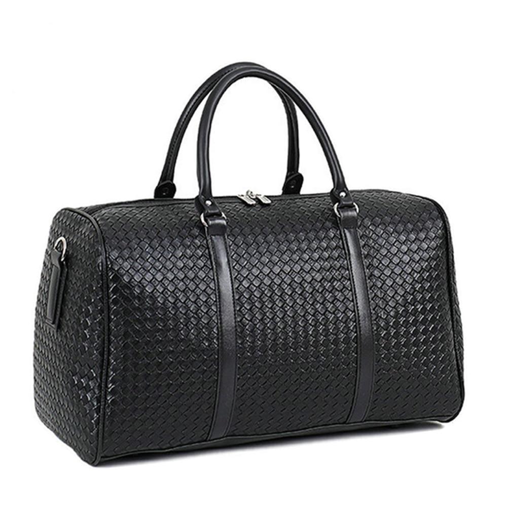 Sac de Voyage en Nylon Tressé Noir