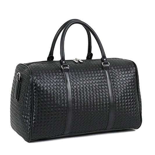 Sac de Voyage en Nylon Tressé Noir