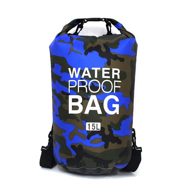 Sac de Voyage Étanche Camouflage Bleu Explorer