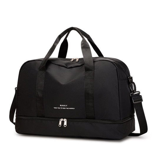 Sac de Voyage pour Femme avec Compartiment Chaussures - Noir