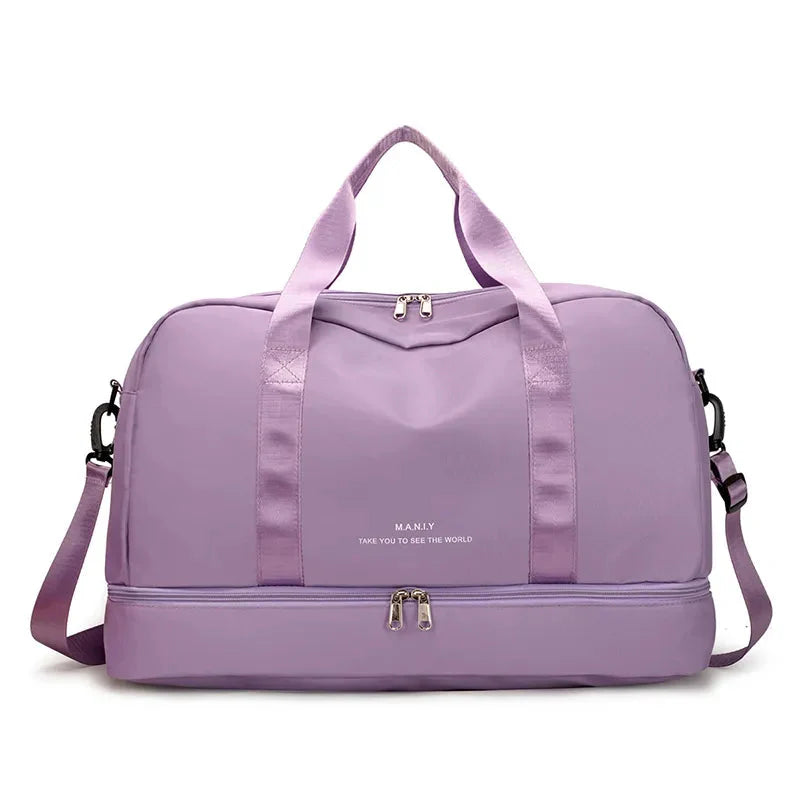 Sac de Voyage pour Femme avec Compartiment Chaussures - Violet