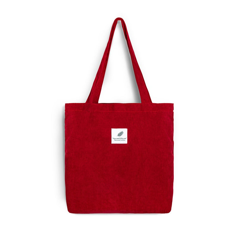 Sac de Voyage Femme en Velours Côtelé