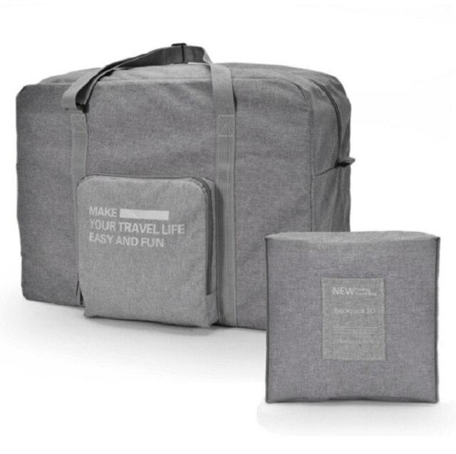Sac de Voyage Pliable - Facilitez et Amusez votre Vie de Voyageur (Gris)