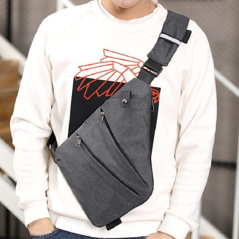Sac de Voyage Poitrine Homme Antivol en Nylon