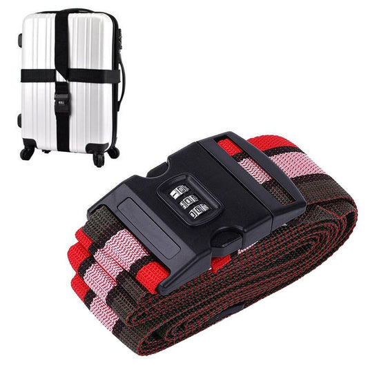 Sangle pour Valise avec Code 3 Chiffres - Tricolore (En Croix) - Voyager en Style