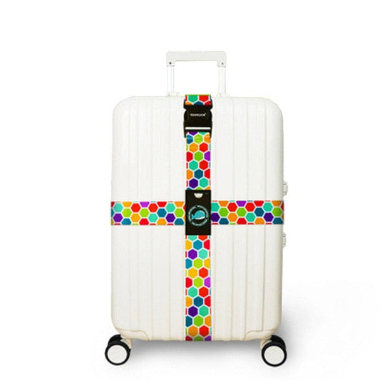 Sangle de Valise - Motif Mosaïque Éclatante
