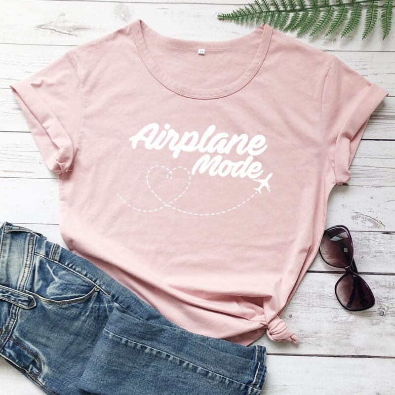 T-Shirt Femme Avion Mode Voyage