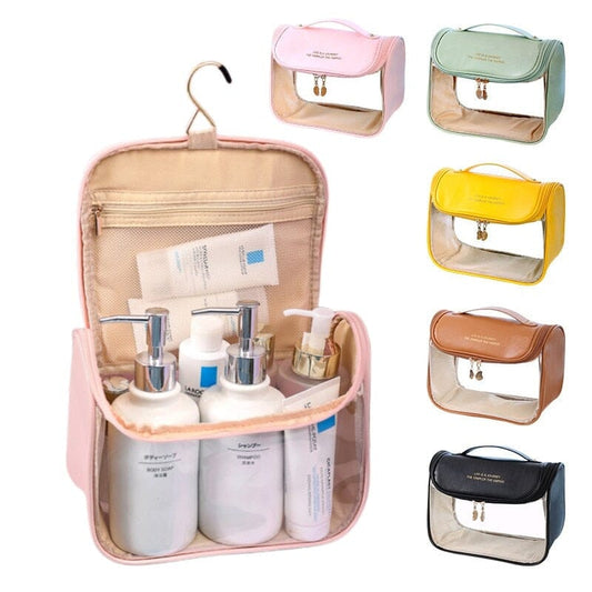 Trousse de Toilette à Suspendre Femme - Exclusivement Voyage & Transparente