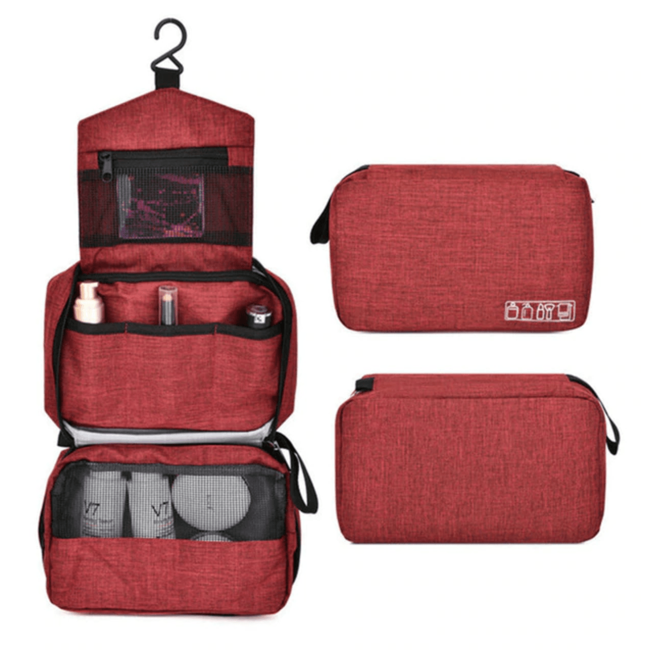 Trousse de Toilette de Voyage - TravelBasics (Rouge)
