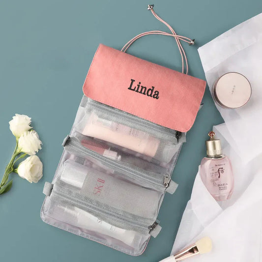 Trousse de Toilette Personnalisée pour Femme - Pliable