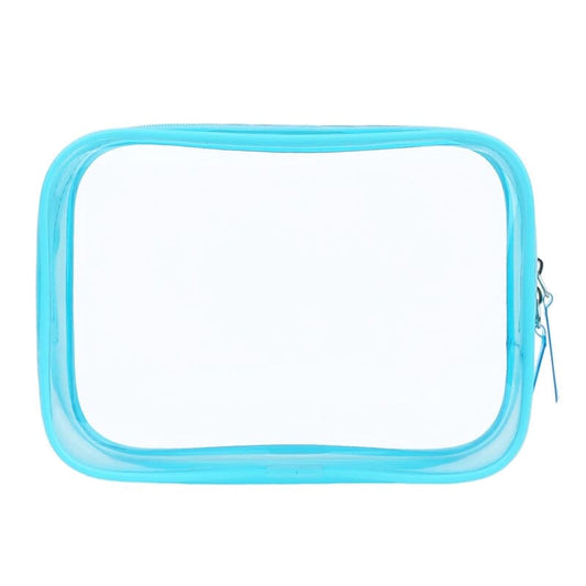 Trousse de Toilette Transparente Bleue - Voyage Essentials