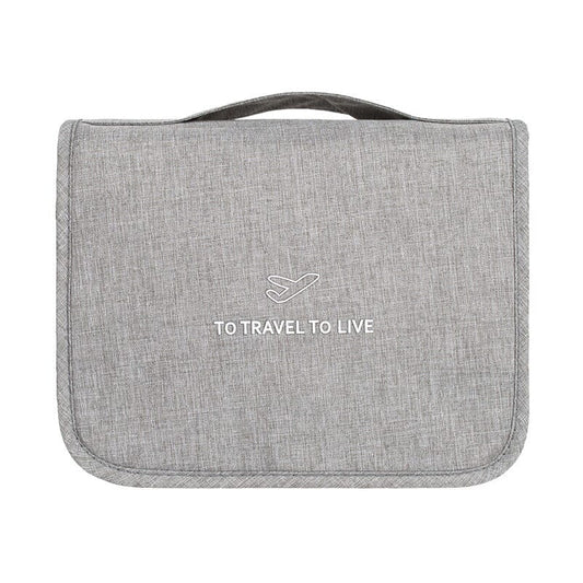 Trousse de Toilette de Voyage à Suspendre - Wanderlust Essentials (Gris)