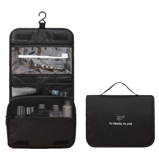 Trousse de Toilette de Voyage To Travel To Live (Noir)