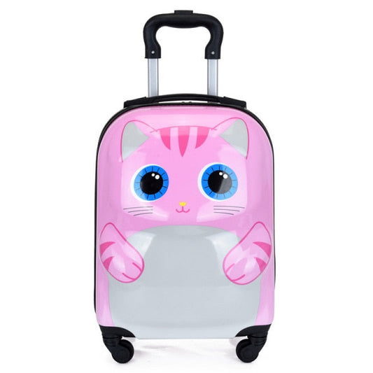 Valise Cabine Enfant Chat Rose - Édition Voyage